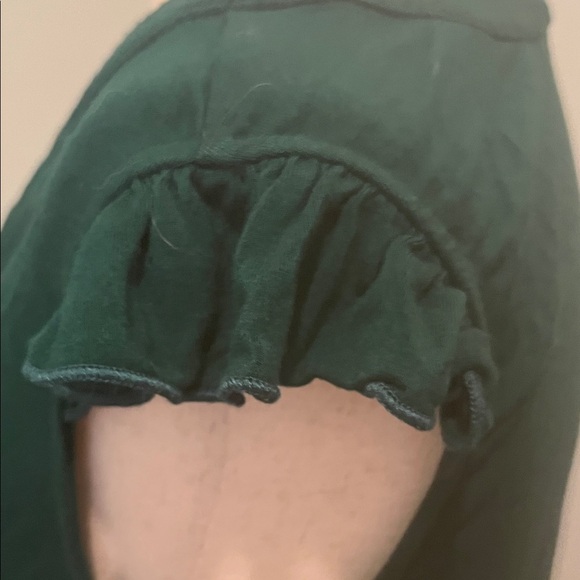 Elegant Green Button-Down Women's Top - Picture 6 of 7